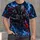 Armored Football Warrior and Stormy City Skyline for Game Day Hometown Fans All-over Print Unisex T-shirt - 4
