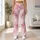 Blush Rose Tie-Dye Wash for Relaxed Weekend Lounging and Everyday Style for Women Leggings - 10