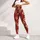 Ruby And Ivory Geometric Rhombus Motifs For Polished City Days And Weekend Getaways Leggings - 5