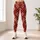 Ruby And Ivory Geometric Rhombus Motifs For Polished City Days And Weekend Getaways Leggings - 4