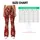 Ruby And Ivory Geometric Rhombus Motifs For Polished City Days And Weekend Getaways Leggings - 7