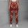 Ruby And Ivory Geometric Rhombus Motifs For Polished City Days And Weekend Getaways Leggings - 6