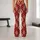 Ruby And Ivory Geometric Rhombus Motifs For Polished City Days And Weekend Getaways Leggings - 10