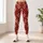 Ruby And Ivory Geometric Rhombus Motifs For Polished City Days And Weekend Getaways Leggings - 6