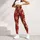Ruby And Ivory Geometric Rhombus Motifs For Polished City Days And Weekend Getaways Leggings - 5