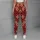 Ruby And Ivory Geometric Rhombus Motifs For Polished City Days And Weekend Getaways Leggings - 4