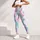 Pastel Pink Mint And Lavender Tie Dye Swirls For Relaxed Weekend Lounge And Yoga Style Leggings - 4