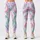 Pastel Pink Mint And Lavender Tie Dye Swirls For Relaxed Weekend Lounge And Yoga Style Leggings - 3