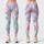 Pastel Pink Mint And Lavender Tie Dye Swirls For Relaxed Weekend Lounge And Yoga Style Leggings - 1