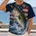 Patriotic Bass Fishing Scene for Outdoor Angling and Lake Day Weekend Adventures All-over Print Unisex T-shirt - 2