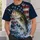 Patriotic Bass Fishing Scene for Outdoor Angling and Lake Day Weekend Adventures All-over Print Unisex T-shirt - 5