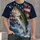 Patriotic Bass Fishing Scene for Outdoor Angling and Lake Day Weekend Adventures All-over Print Unisex T-shirt - 4