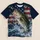 Patriotic Bass Fishing Scene for Outdoor Angling and Lake Day Weekend Adventures All-over Print Unisex T-shirt - 1