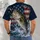 Patriotic Bass Fishing Scene for Outdoor Angling and Lake Day Weekend Adventures All-over Print Unisex T-shirt - 6