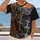 Majestic Deer, Waterfall and Autumn Forest for Hiking, Hunting and Camping Adventures All-over Print Unisex T-shirt - 2