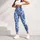 Blue Paisley Motifs for Relaxed Weekend Outings and Easy Everyday Style for Women Leggings - 4
