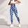 Blue Paisley Motifs for Relaxed Weekend Outings and Easy Everyday Style for Women Leggings - 6