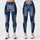 Indigo Denim-Look Panels for Casual Weekends and Relaxed Everyday Streetwear Style Leggings - 3
