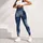 Indigo Denim-Look Panels for Casual Weekends and Relaxed Everyday Streetwear Style Leggings - 4