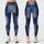 Indigo Denim-Look Panels for Casual Weekends and Relaxed Everyday Streetwear Style Leggings - 1
