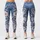 Vintage Blue Denim-Inspired Florals for Elegant Casual Outings and Everyday Bohemian Style Leggings - 3