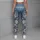 Vintage Blue Denim-Inspired Florals for Elegant Casual Outings and Everyday Bohemian Style Leggings - 6