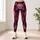 Fuchsia Burgundy Marbled Botanical Wash for Bold Weekend Streetwear and Everyday Style Leggings - 4