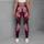 Fuchsia Burgundy Marbled Botanical Wash for Bold Weekend Streetwear and Everyday Style Leggings - 6