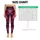 Fuchsia Burgundy Marbled Botanical Wash for Bold Weekend Streetwear and Everyday Style Leggings - 1
