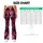 Fuchsia Burgundy Marbled Botanical Wash for Bold Weekend Streetwear and Everyday Style Leggings - 7