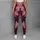 Fuchsia Burgundy Marbled Botanical Wash for Bold Weekend Streetwear and Everyday Style Leggings - 4
