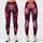 Fuchsia Burgundy Marbled Botanical Wash for Bold Weekend Streetwear and Everyday Style Leggings - 1