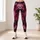 Fuchsia Burgundy Marbled Botanical Wash for Bold Weekend Streetwear and Everyday Style Leggings - 6