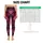 Fuchsia Burgundy Marbled Botanical Wash for Bold Weekend Streetwear and Everyday Style Leggings - 3