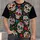 Colorful Floral Sugar Skulls for Festive Summer Celebrations and Weekend Getaways All-over Print Unisex T-shirt - 4