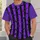 Purple Black Bat Silhouette Halloween Stripes for Spooky Party Nights All-over Print Unisex T-shirt - 6