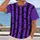 Purple Black Bat Silhouette Halloween Stripes for Spooky Party Nights All-over Print Unisex T-shirt - 2