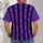 Purple Black Bat Silhouette Halloween Stripes for Spooky Party Nights All-over Print Unisex T-shirt - 4