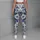 Indigo Blue Botanical Blooms and Vines for Relaxed Spring and Summer Garden Outings Leggings - 6