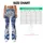 Indigo Blue Botanical Blooms and Vines for Relaxed Spring and Summer Garden Outings Leggings - 7