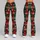 Red and Green Plaid Snowflake Holiday Style for Cozy Christmas Celebrations for Women Leggings - 9