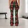 Red and Green Plaid Snowflake Holiday Style for Cozy Christmas Celebrations for Women Leggings - 10