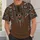 Brown Geometric Hooded Tunic Surface for Casual Outdoor Gatherings and Weekend Wear All-over Print Unisex T-shirt - 5