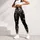 Black And Ivory Botanical Flowers For Elegant Everyday Style And Chic Wardrobe Looks Leggings - 4