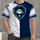 Midnight Navy Football Shield for Game Day and Weekend Sports Fans All-over Print Unisex T-shirt - 4