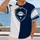 Midnight Navy Football Shield for Game Day and Weekend Sports Fans All-over Print Unisex T-shirt - 2