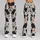 Cream and Black Cowhide Accents for Western Weekends and Everyday Country Lifestyle Leggings - 9