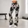 Cream and Black Cowhide Accents for Western Weekends and Everyday Country Lifestyle Leggings - 11