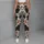 Cream and Black Cowhide Accents for Western Weekends and Everyday Country Lifestyle Leggings - 6