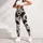 Cream and Black Cowhide Accents for Western Weekends and Everyday Country Lifestyle Leggings - 5